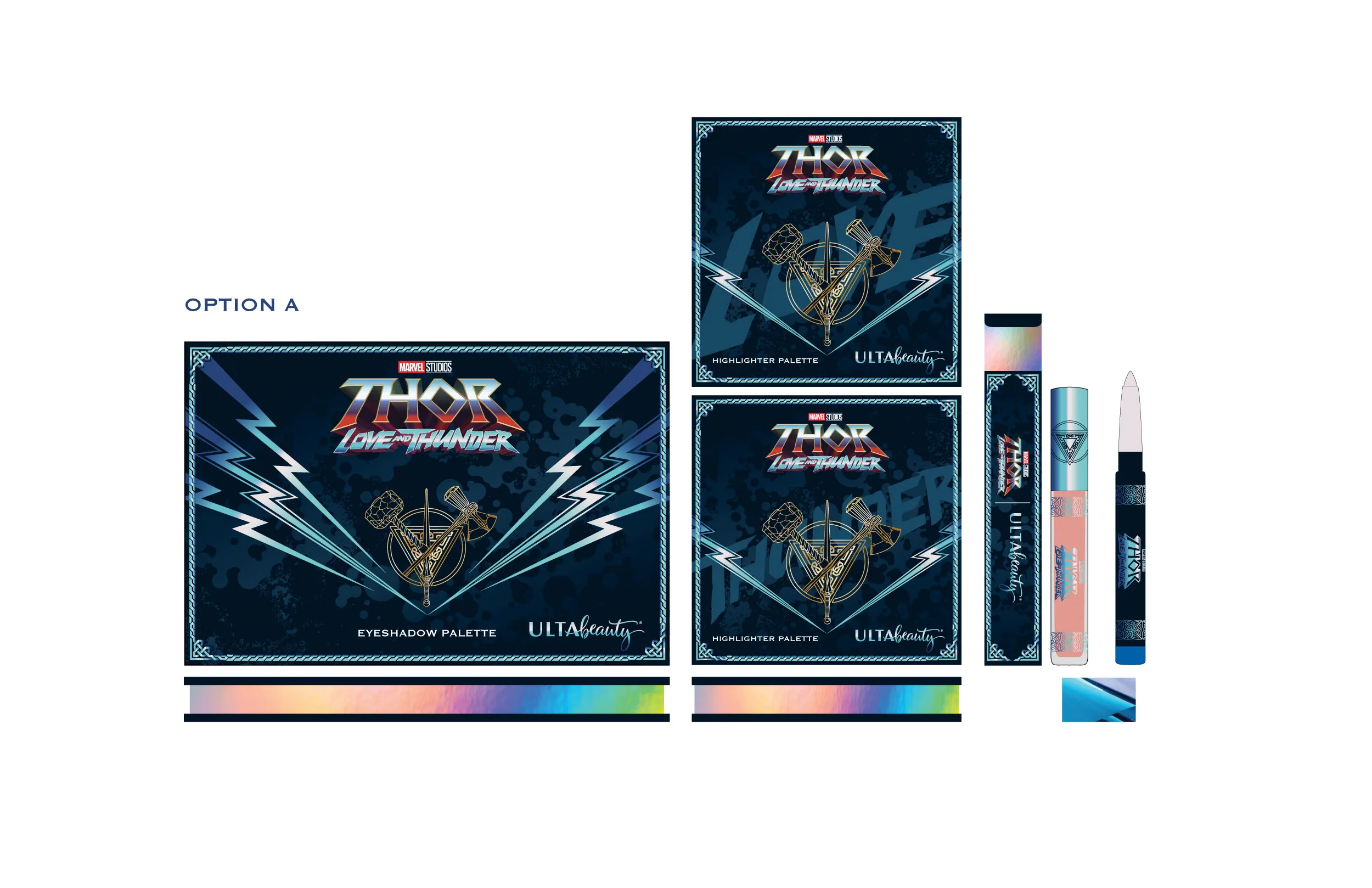 Ulta Beauty × Love and Thunder packaging concept