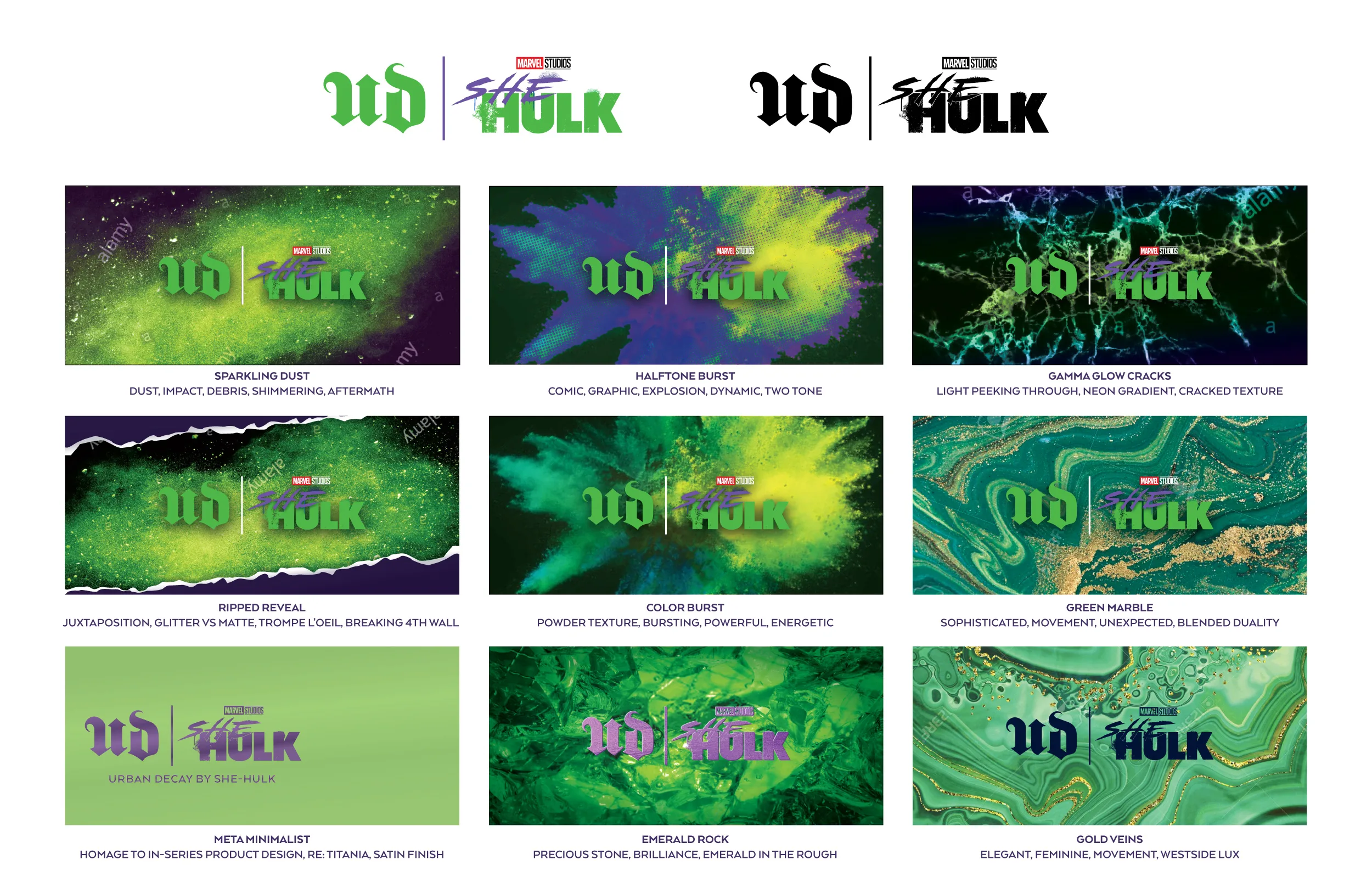 Urban Decay × She-Hulk branding