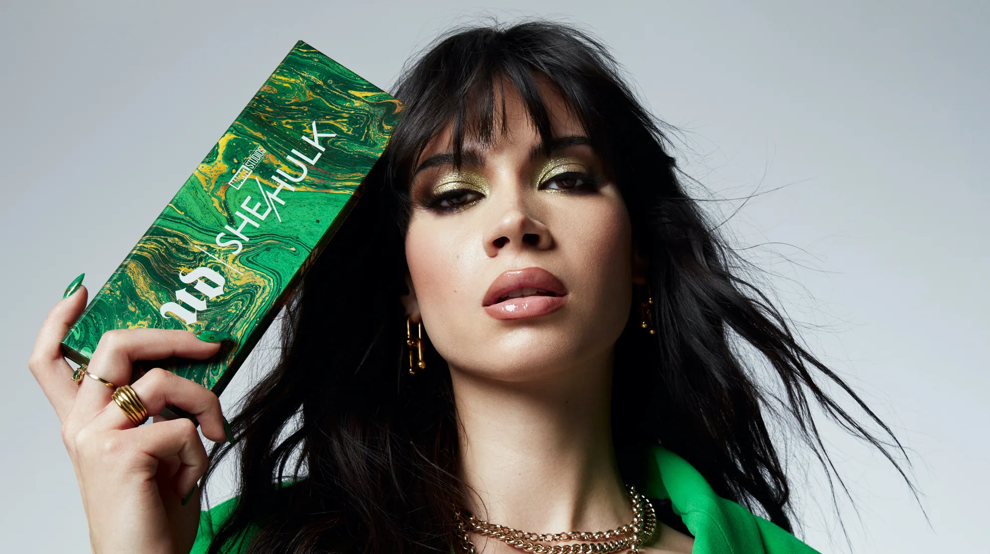 Urban Decay × She-Hulk collection model