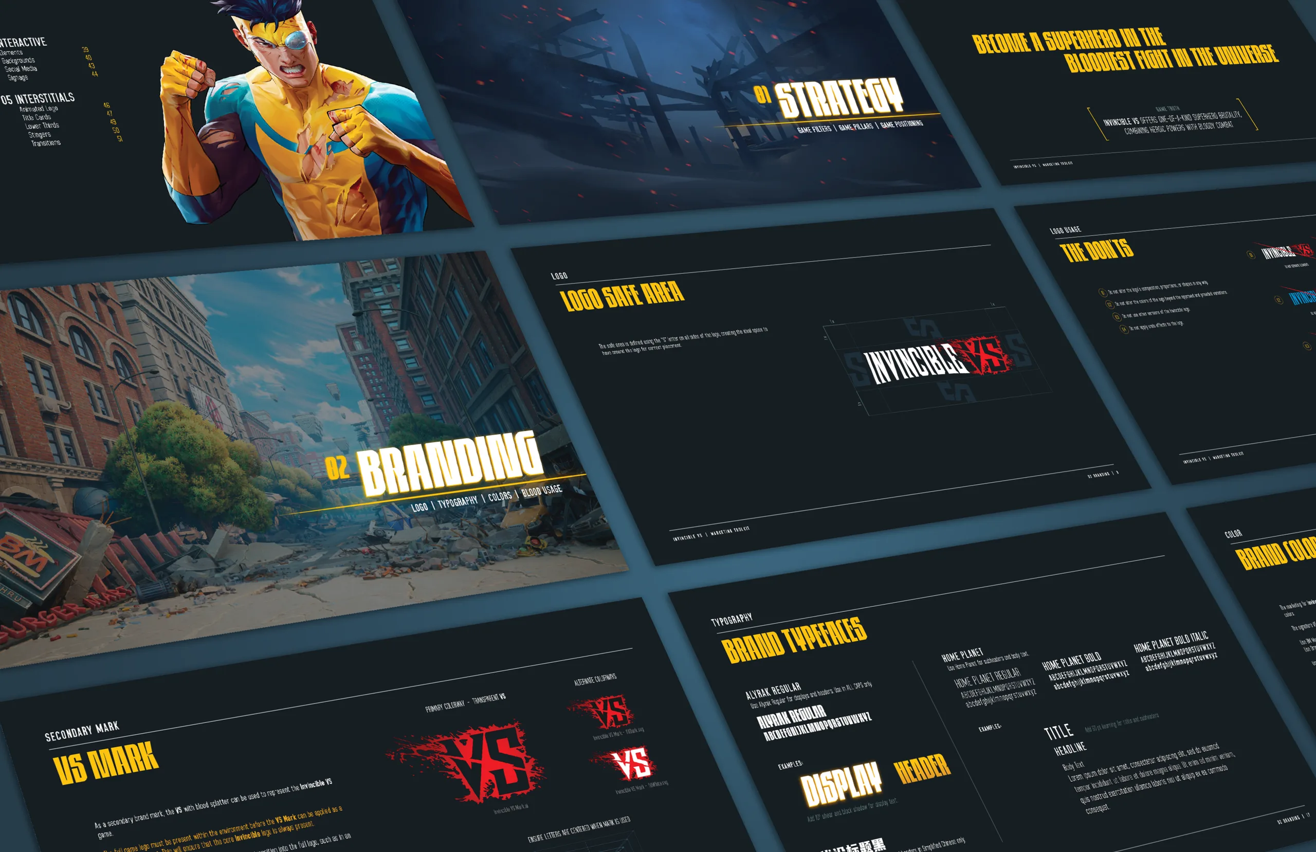 Invincible VS brand toolkit pages