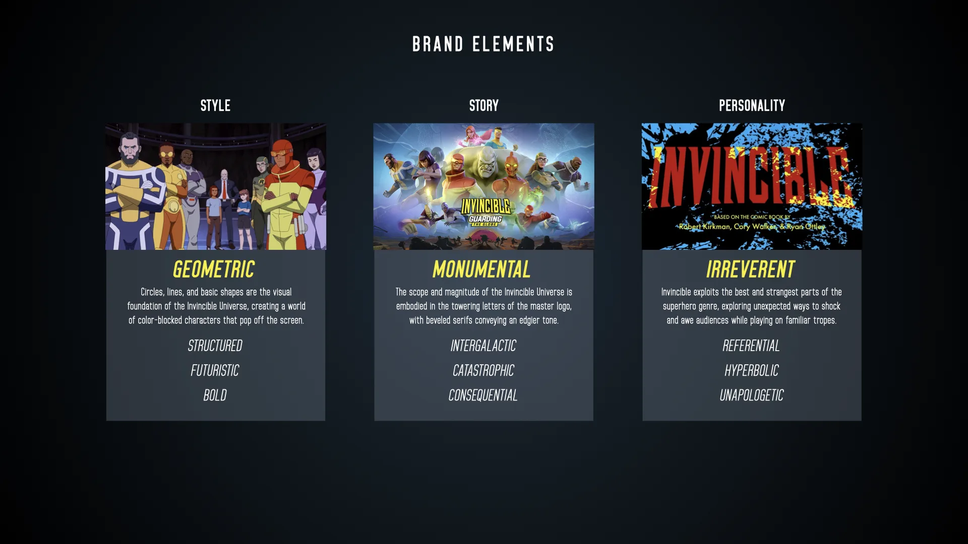 Invincible VS upfront presentation