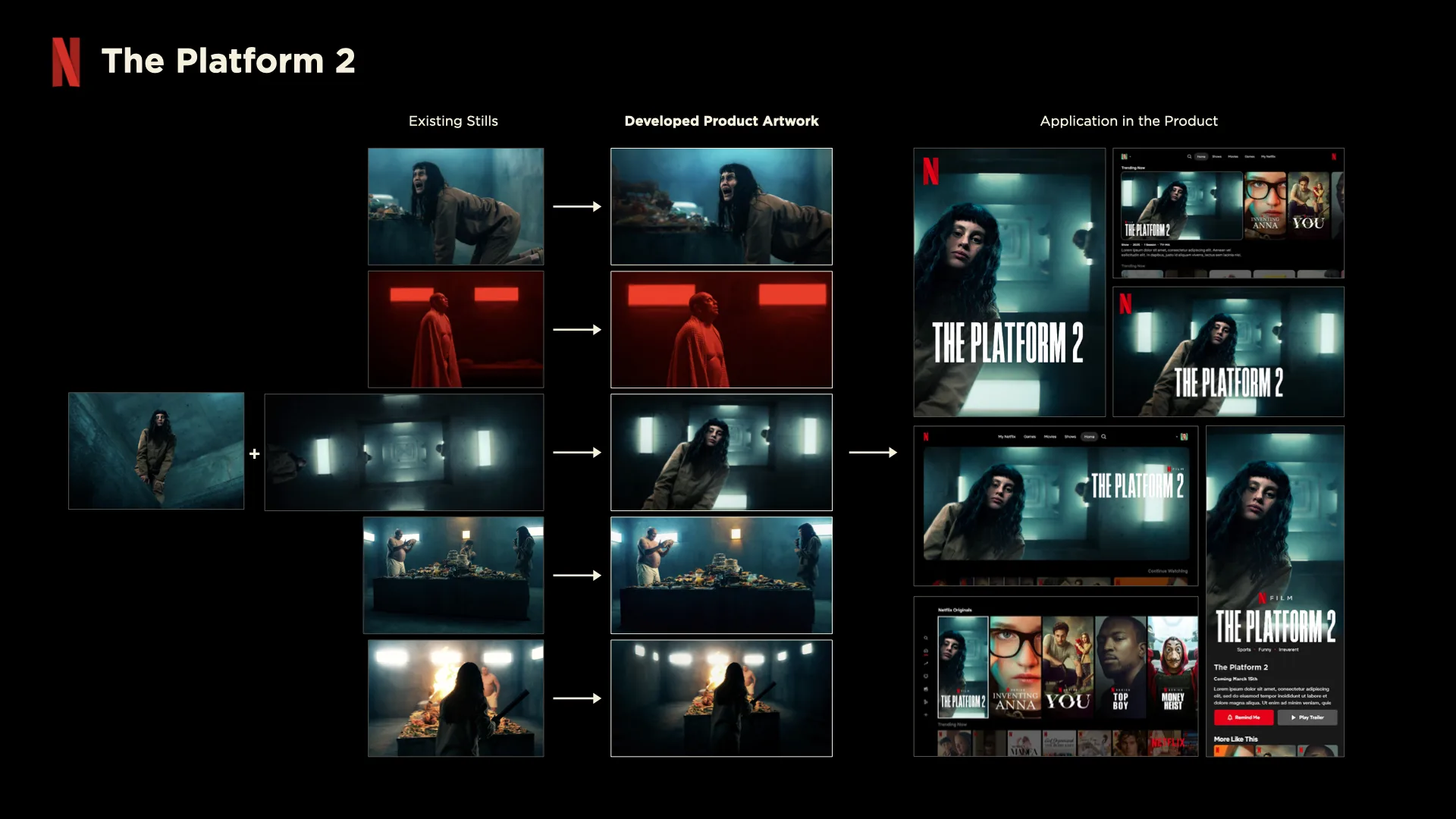 Developed product artwork for streaming titles