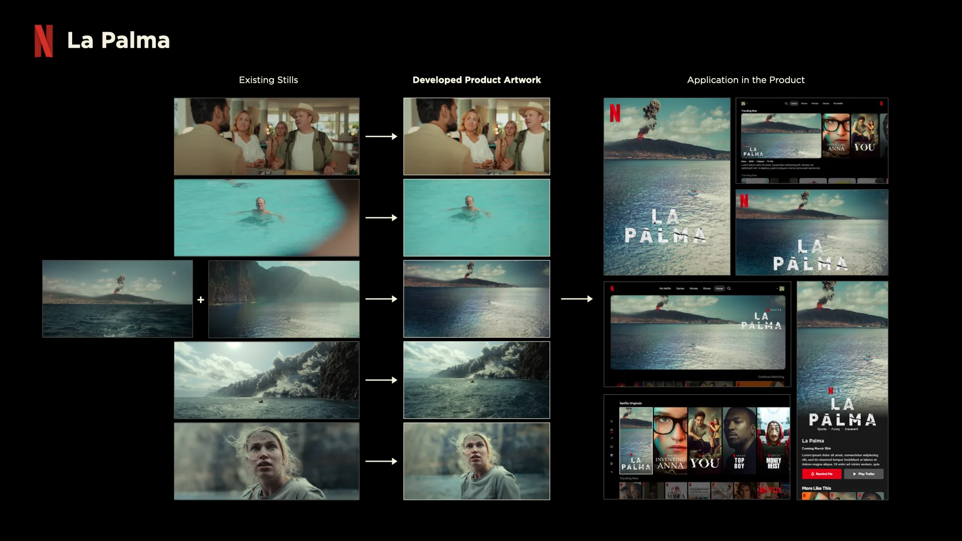 Developed product artwork for streaming titles